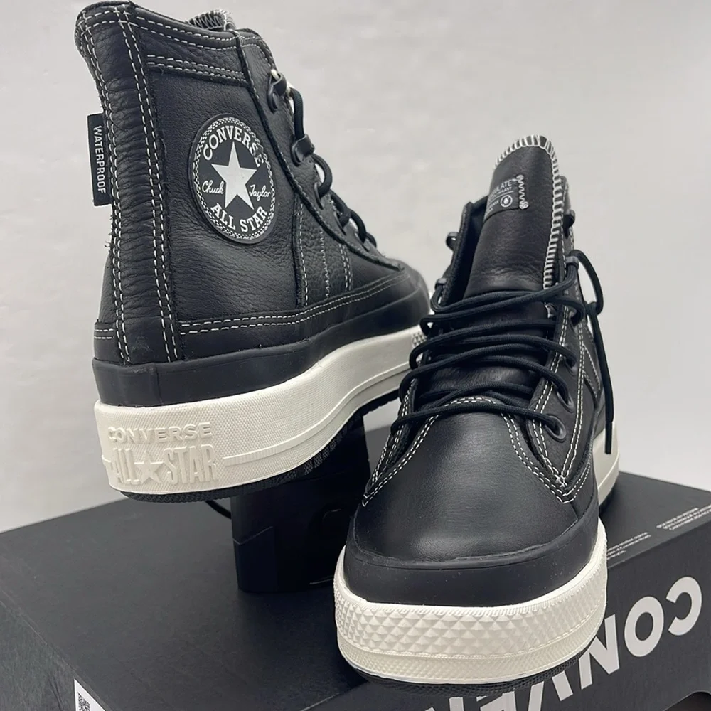 Converse WMNS Leather High-Tops A08555C CTAS EQUIP WP HI
BLACK/BLACK/VINTAGE WHT - Picture 8 of 16